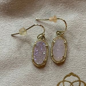 Lee gold Iridescent Drusy Earring